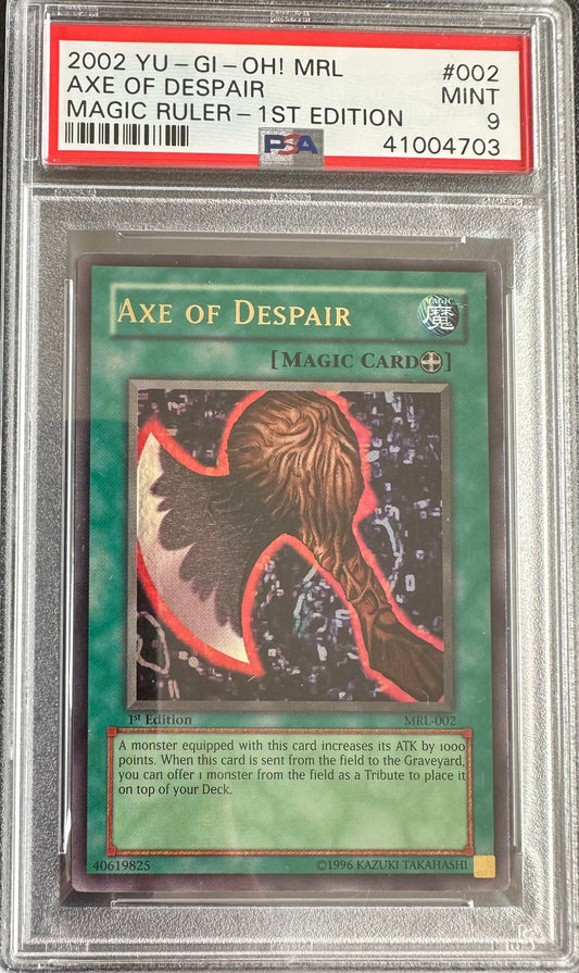 2002 MRL-MAGIC RULER | 1ST EDITION #002 AXE OF DESPAIR PSA 9