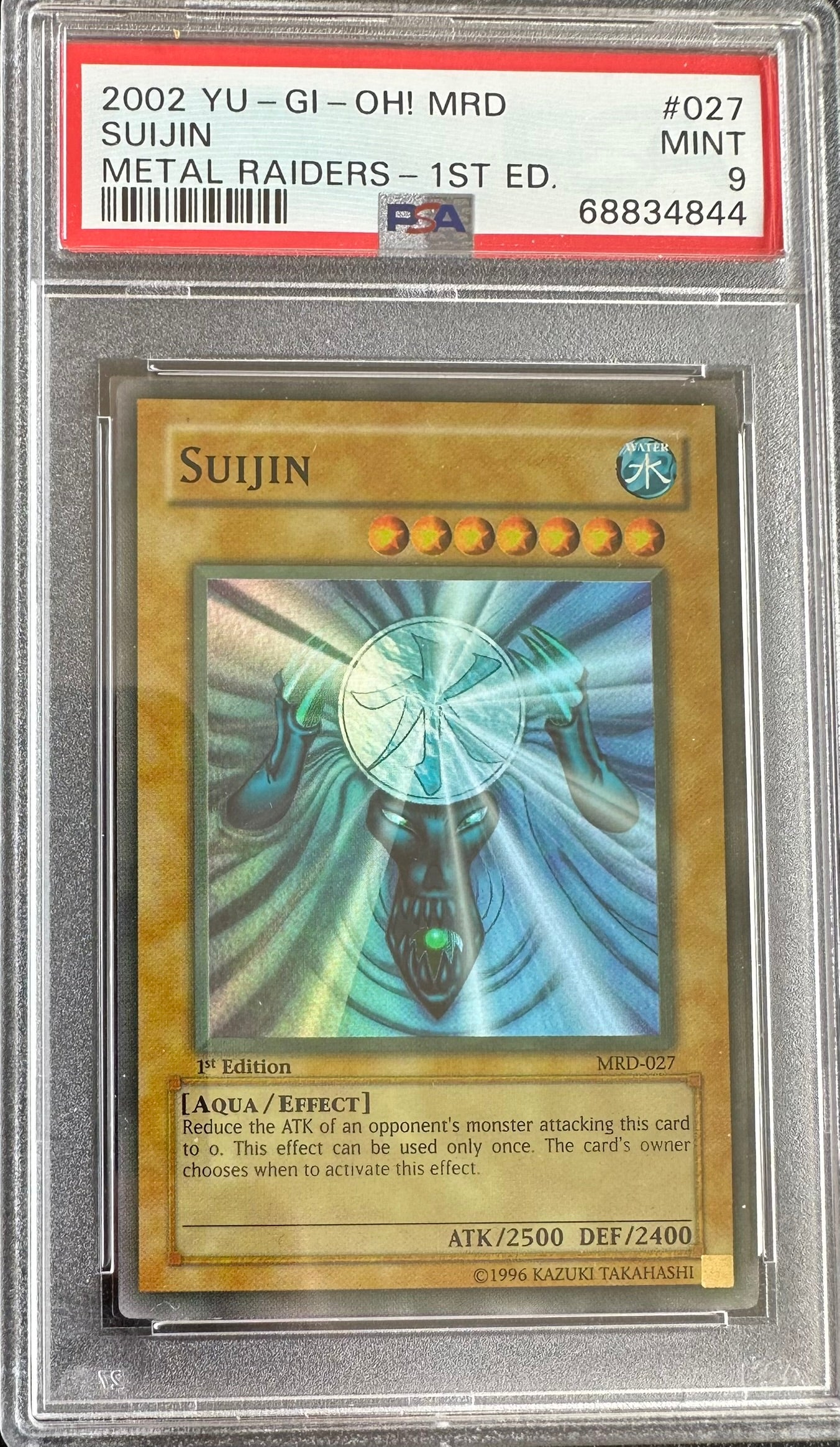 2002 MRD-METAL RAIDERS | 1ST EDITION #027 SUIJIN PSA 9 FADED