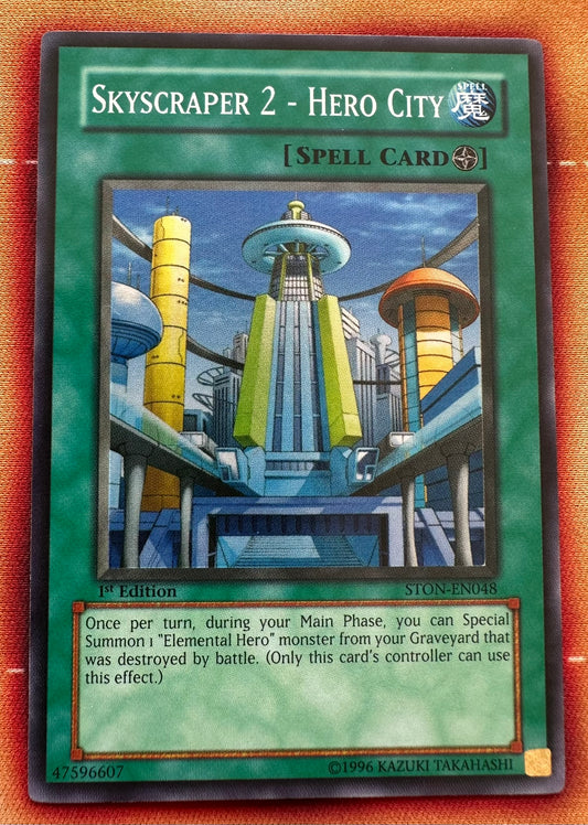 2007 STON-STRIKE OF NEOS – SUPER RARE #STON-EN048 SKYSCRAPER 2 - HERO CITY