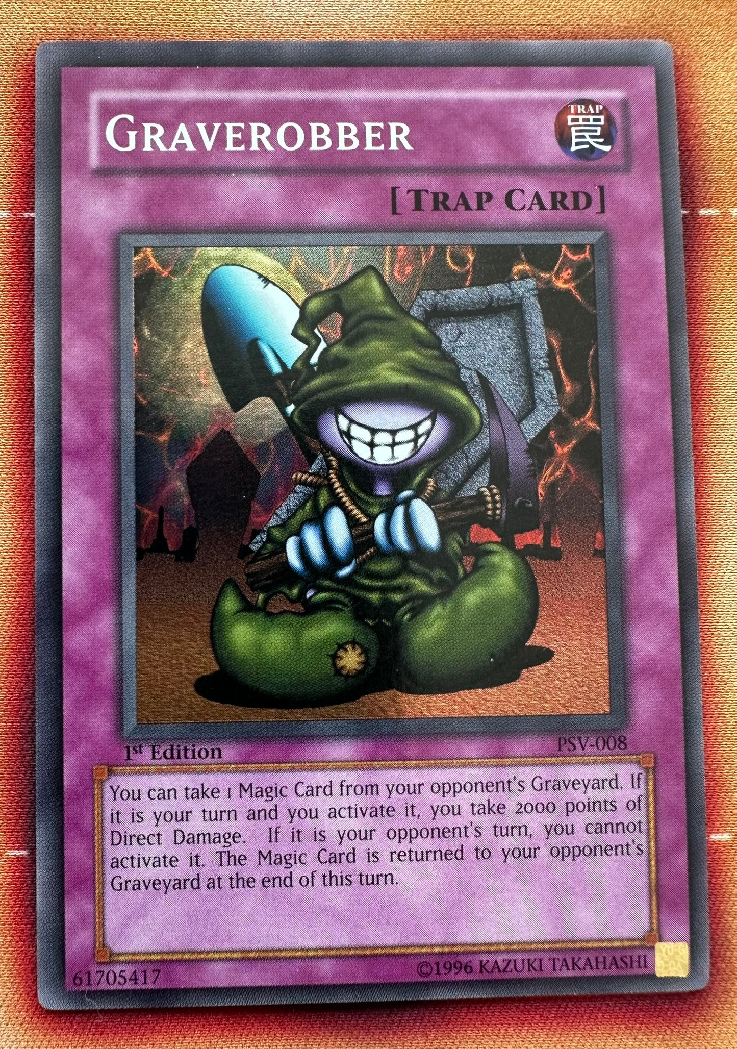 2002 PSV-PHARAOH'S SERVANT – 1st EDITION SUPER RARE #PSV-008 GRAVEROBBER