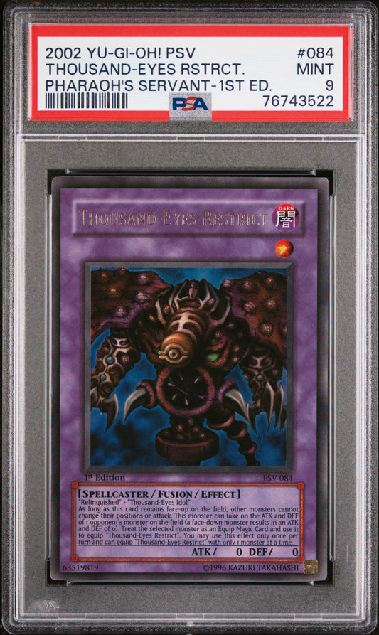 2002 PSV-PHARAOH'S SERVANT | 1ST EDITION #084 THOUSAND-EYES RESTRICT PSA 9