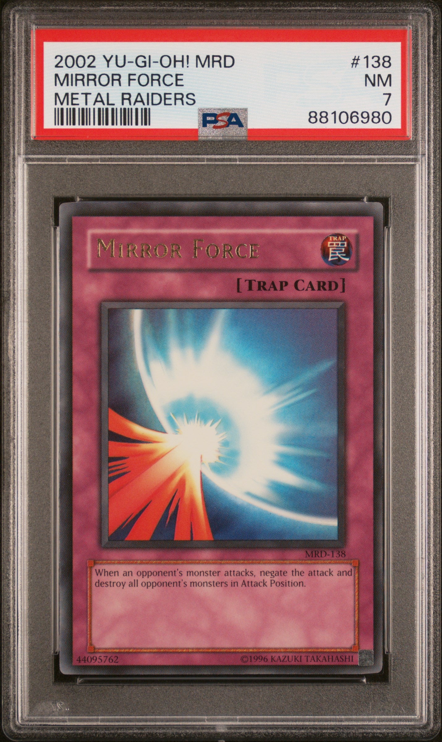 2002 MRD-METAL RAIDERS #138 MIRROR FORCE PSA 7 PACK FRESH