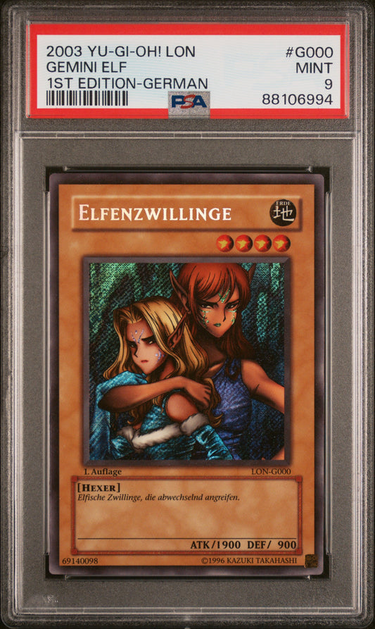 2003 LON-LABYRINTH OF NIGHTMARE | 1ST EDITION-GERMAN #G000 GEMINI ELF / ELFENZWILLINGE PSA 9