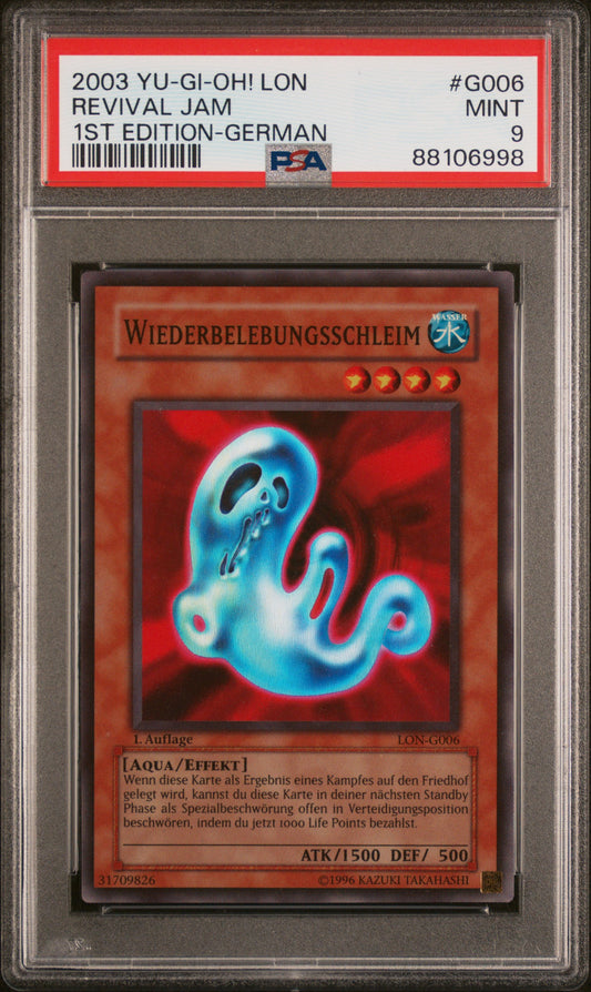 2003 LON-LABYRINTH OF NIGHTMARE | 1ST EDITION-GERMAN #G006 REVIVAL JAM,WIEDERBELEBUNGSSCHLEIM PSA 9