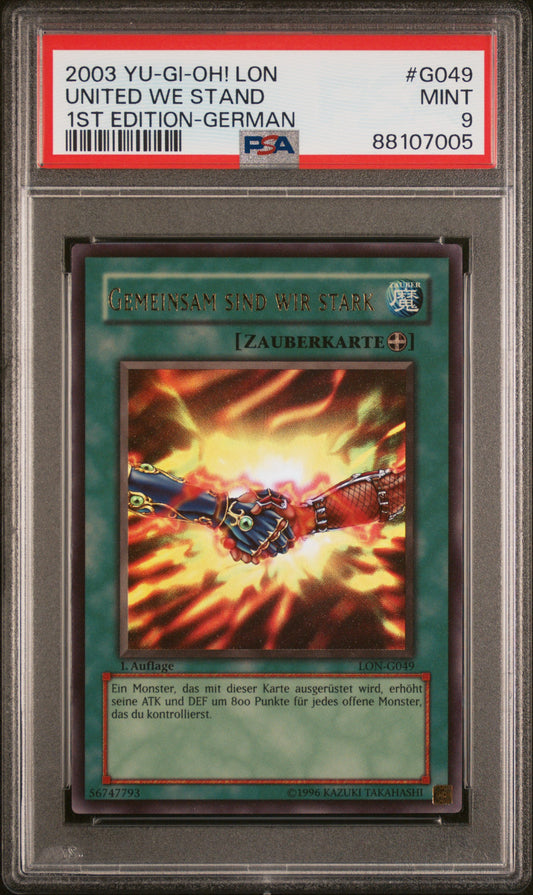 2003 LON-LABYRINTH OF NIGHTMARE | 1ST EDITION-GERMAN #G049 UNITED WE STAND,GEMEINSAM SIND WIR STARK PSA 9
