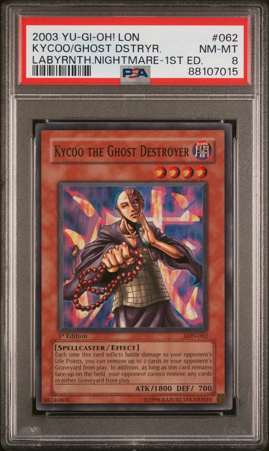 2003 LON-LABYRINTH OF NIGHTMARE | 1ST EDITION #062 KYCOO THE GHOST DESTROYER PSA 8