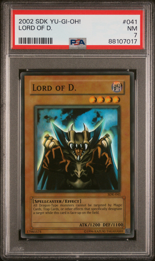 2002 STARTER DECK: KAIBA #041 LORD OF D. PSA 8 FADED