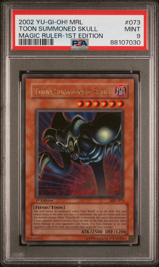 2002 MRL-MAGIC RULER | 1ST EDITION #073 TOON SUMMONED SKULL PSA 9
