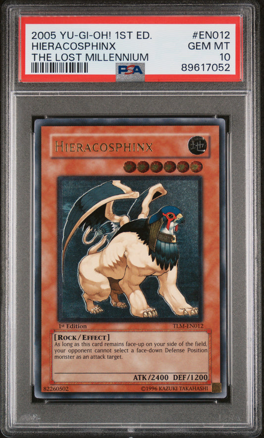 2005 TLM-THE LOST MILLENNIUM ULTIMATE RARE | 1ST EDITION #EN012 HIERACOSPHINX PSA 10