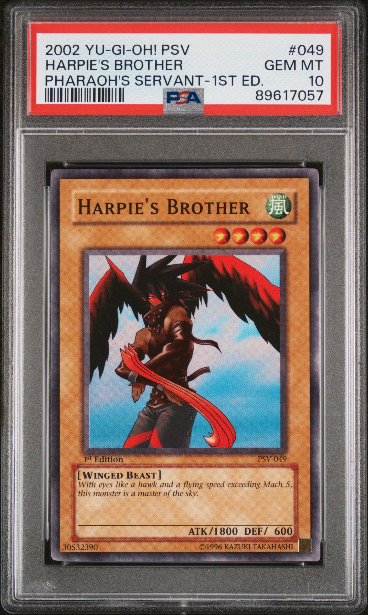 2002 PSV-PHARAOH'S SERVANT | 1ST EDITION #049 HARPIE'S BROTHER PSA 10