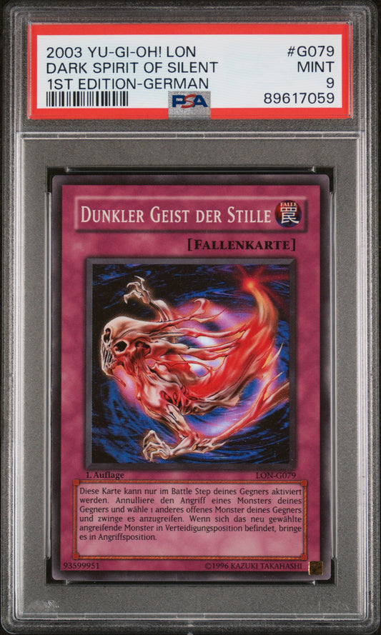2003 LON-LABYRINTH OF NIGHTMARE | 1ST EDITION-GERMAN #G079 DARK SPIRIT OF THE SILENT,DUNKLER GEIST DER STILLE PSA 9