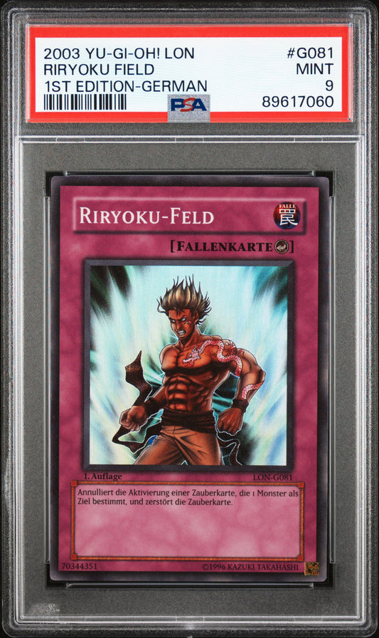2003 LON-LABYRINTH OF NIGHTMARE | 1ST EDITION-GERMAN #G081 RIRYOKU FIELD,RIRYOKU FELD PSA 9