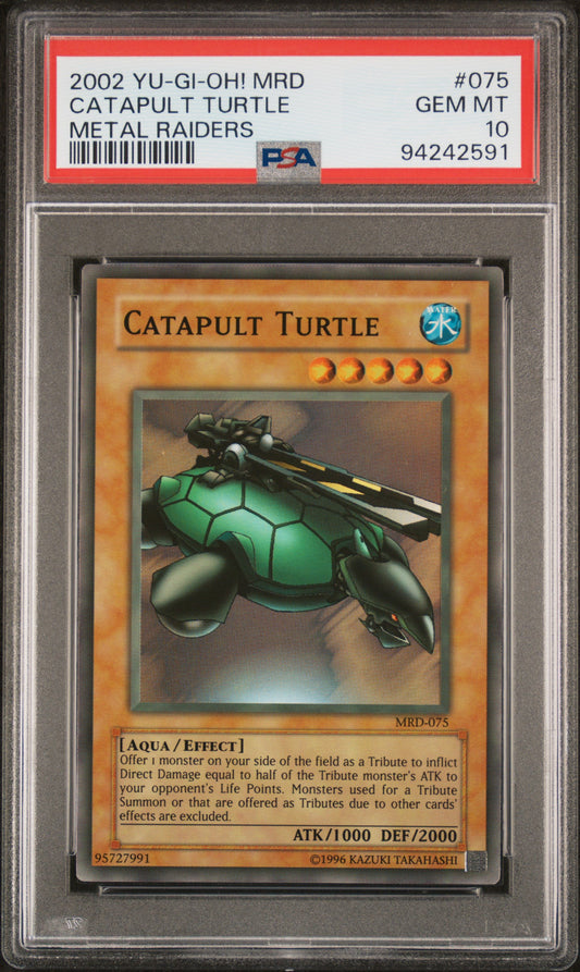 2002 MRD-METAL RAIDERS #075 CATAPULT TURTLE PSA 10 FADED