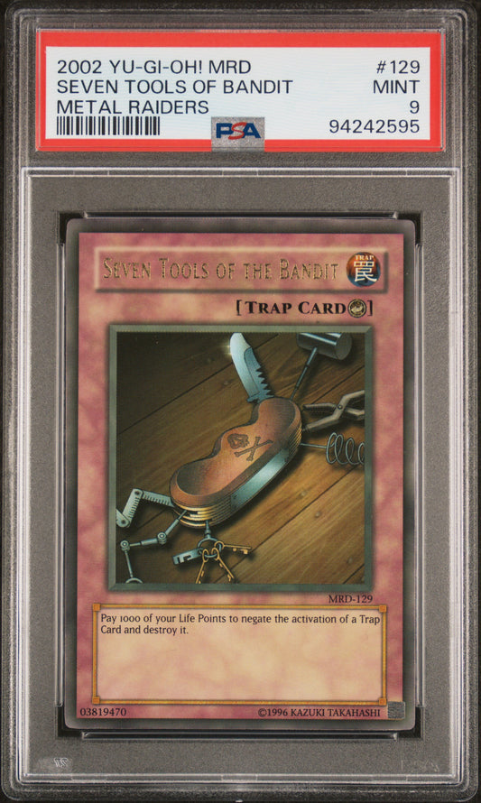 2002 MRD-METAL RAIDERS #129 SEVEN TOOLS OF THE BANDIT PSA9 FADED