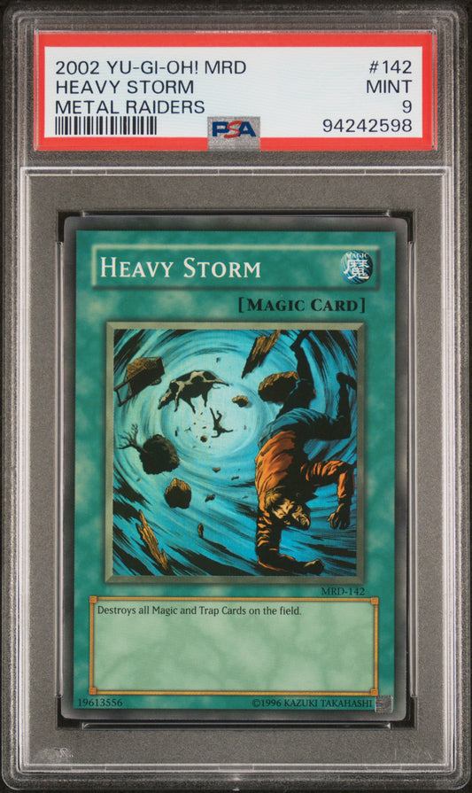 2002 MRD-METAL RAIDERS #142 HEAVY STORM PSA 9 FADED