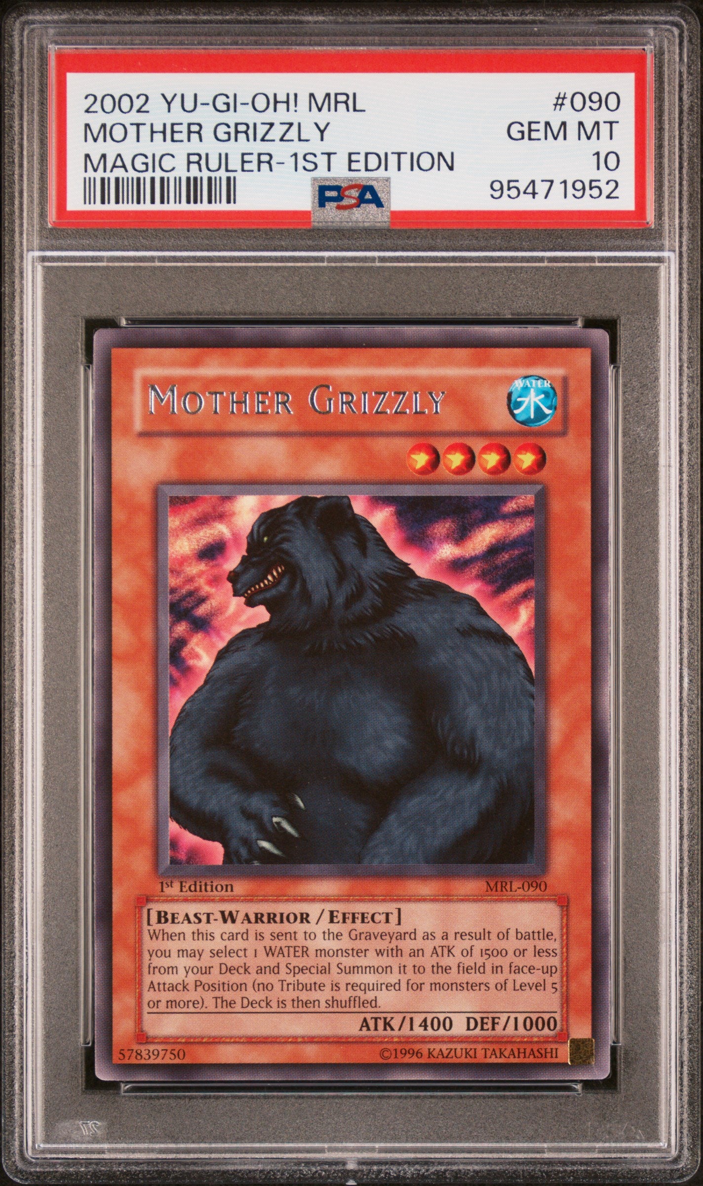 2002 MRL-MAGIC RULER | 1ST EDITION #090 MOTHER GRIZZLY PSA 10