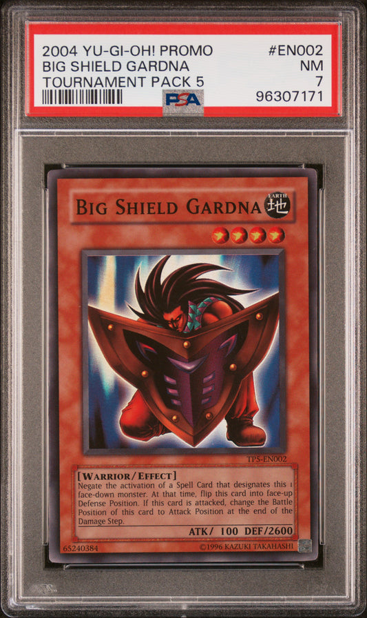 2004 PROMO TP5-TOURNAMENT PACK 5 #EN002 BIG SHIELD GARDNA PSA 7