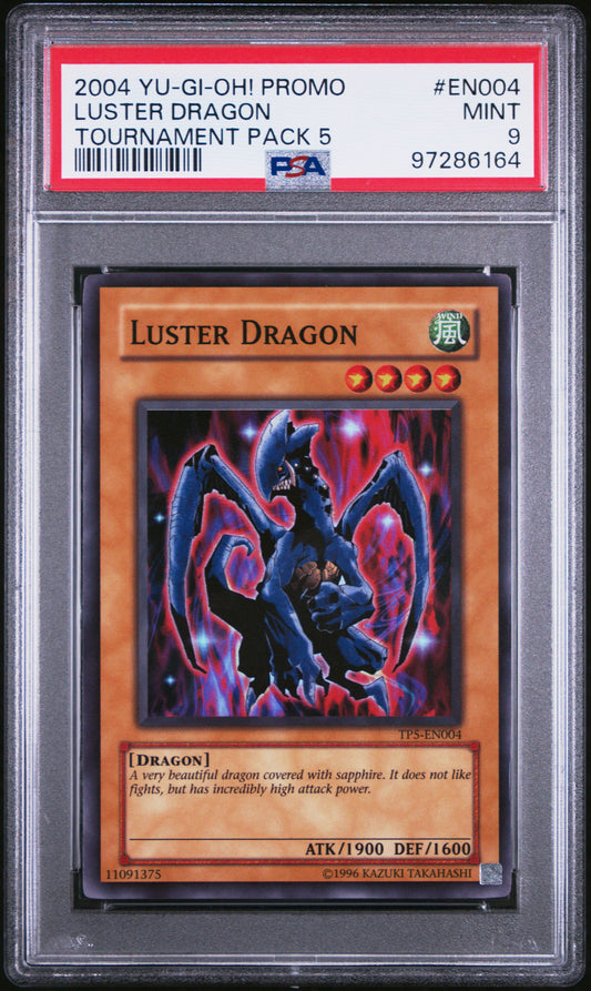2004 PROMO TP5-TOURNAMENT PACK 5 #EN004 LUSTER DRAGON PSA 9