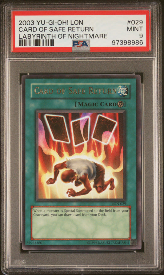 2003 LON-LABYRINTH OF NIGHTMARE #029 CARD OF SAFE RETURN PSA 9