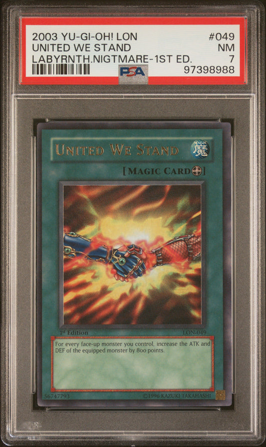 2003 LON-LABYRINTH OF NIGHTMARE | 1ST EDITION #049 UNITED WE STAND PSA 7