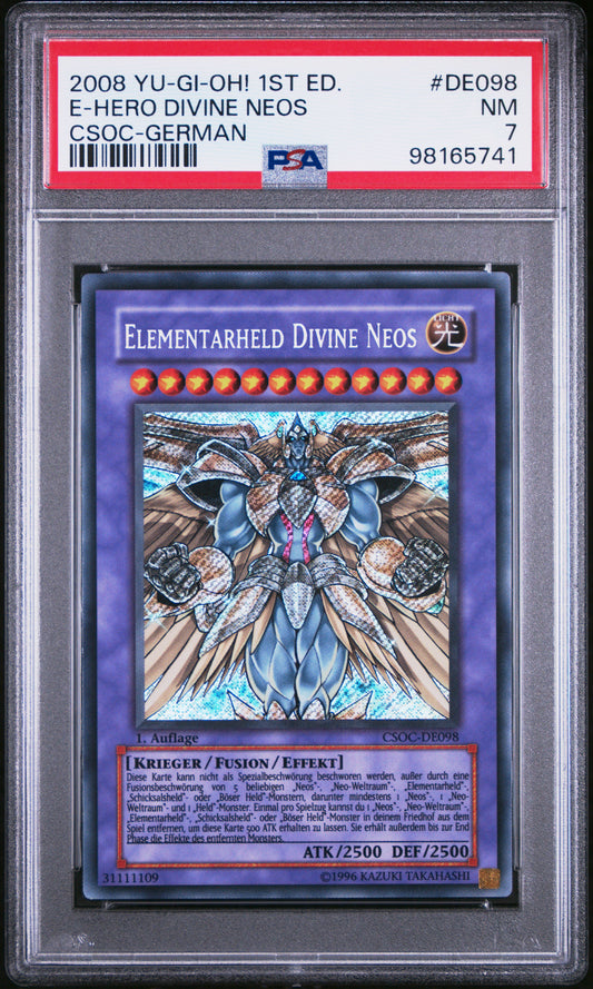 2008 CSOC-CROSSROADS OF CHAOS | 1ST EDITION-GERMAN #DE098 ELEMENTAL HERO DIVINE NEOS PSA 7
