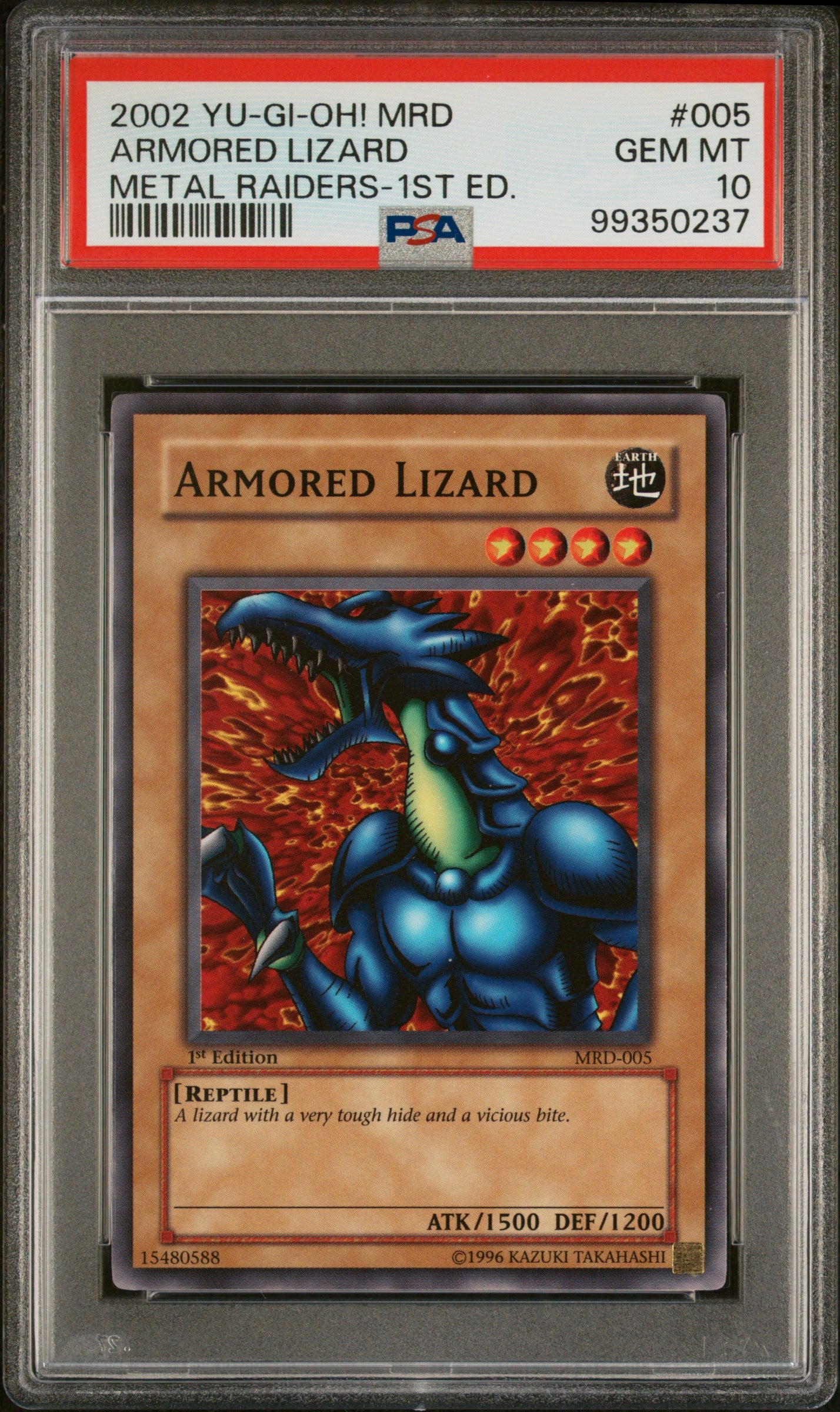 2002 MRD-METAL RAIDERS | 1ST EDITION #005 ARMORED LIZARD PSA 10