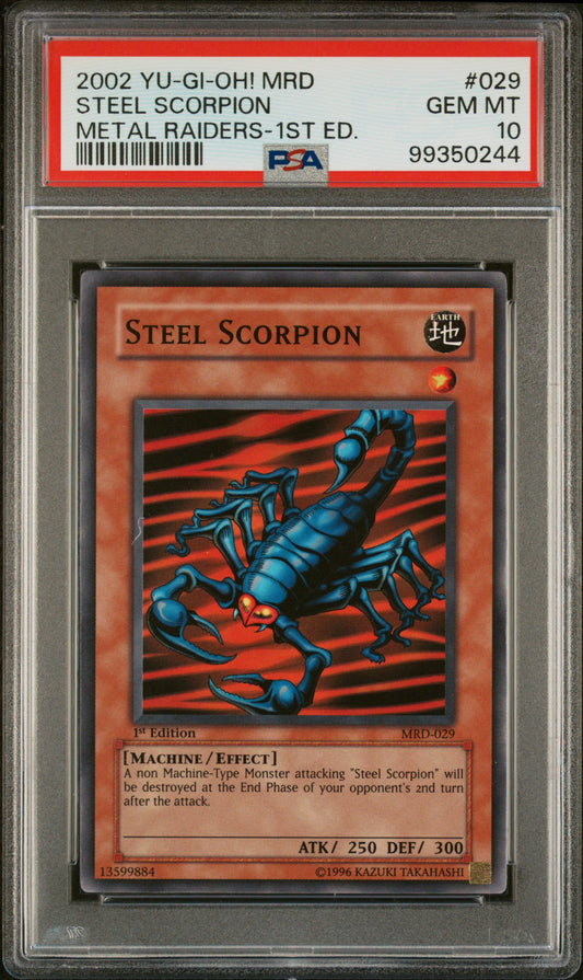 2002 MRD-METAL RAIDERS | 1ST EDITION #029 STEEL SCORPION PSA 10
