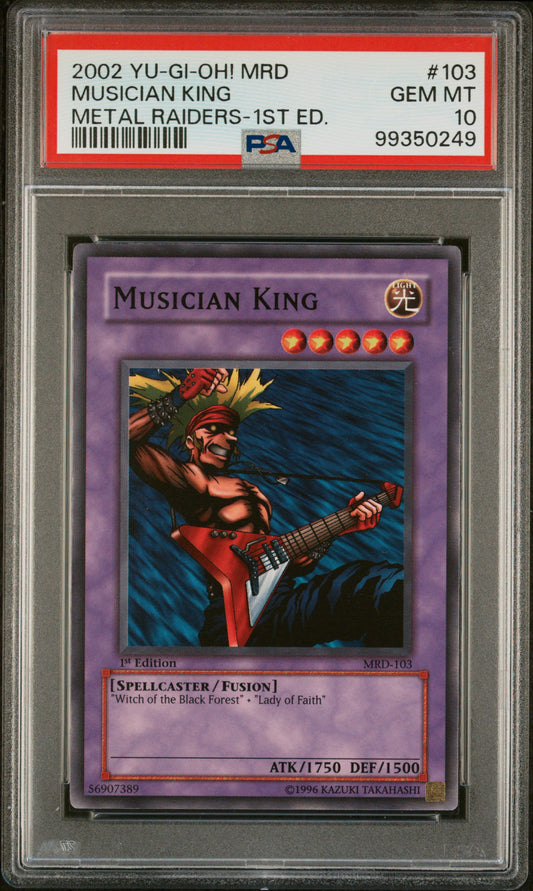 2002 MRD-METAL RAIDERS | 1ST EDITION #103 MUSICIAN KING PSA 10
