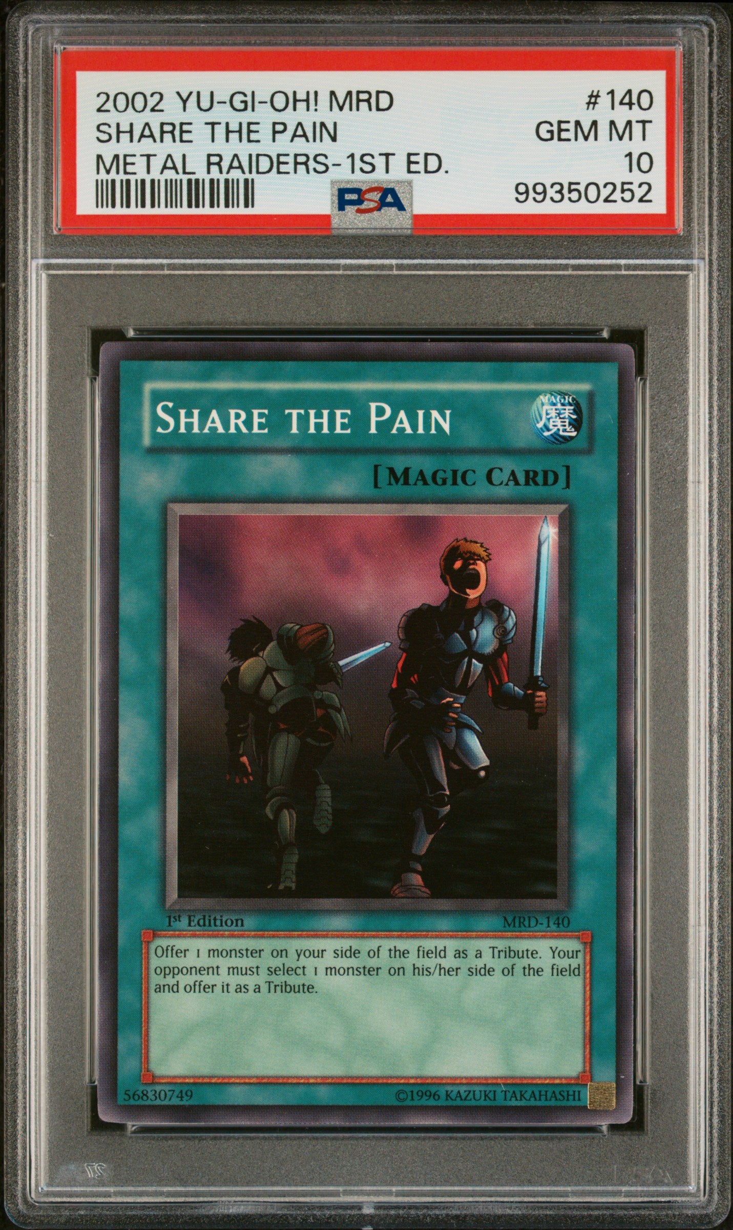 2002 MRD-METAL RAIDERS | 1ST EDITION #140 SHARE THE PAIN PSA 10