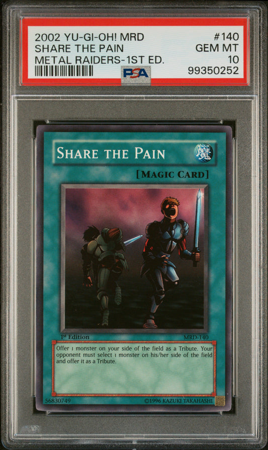 2002 MRD-METAL RAIDERS | 1ST EDITION #140 SHARE THE PAIN PSA 10